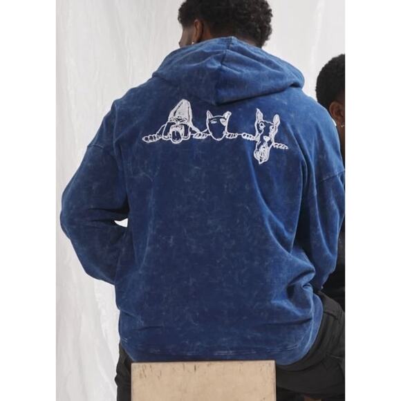 NWT Dogg Supply by Snoop Dogg Mens Tie Dye Hoodie Sweatshirt Small Royal Blue - Picture 1 of 16